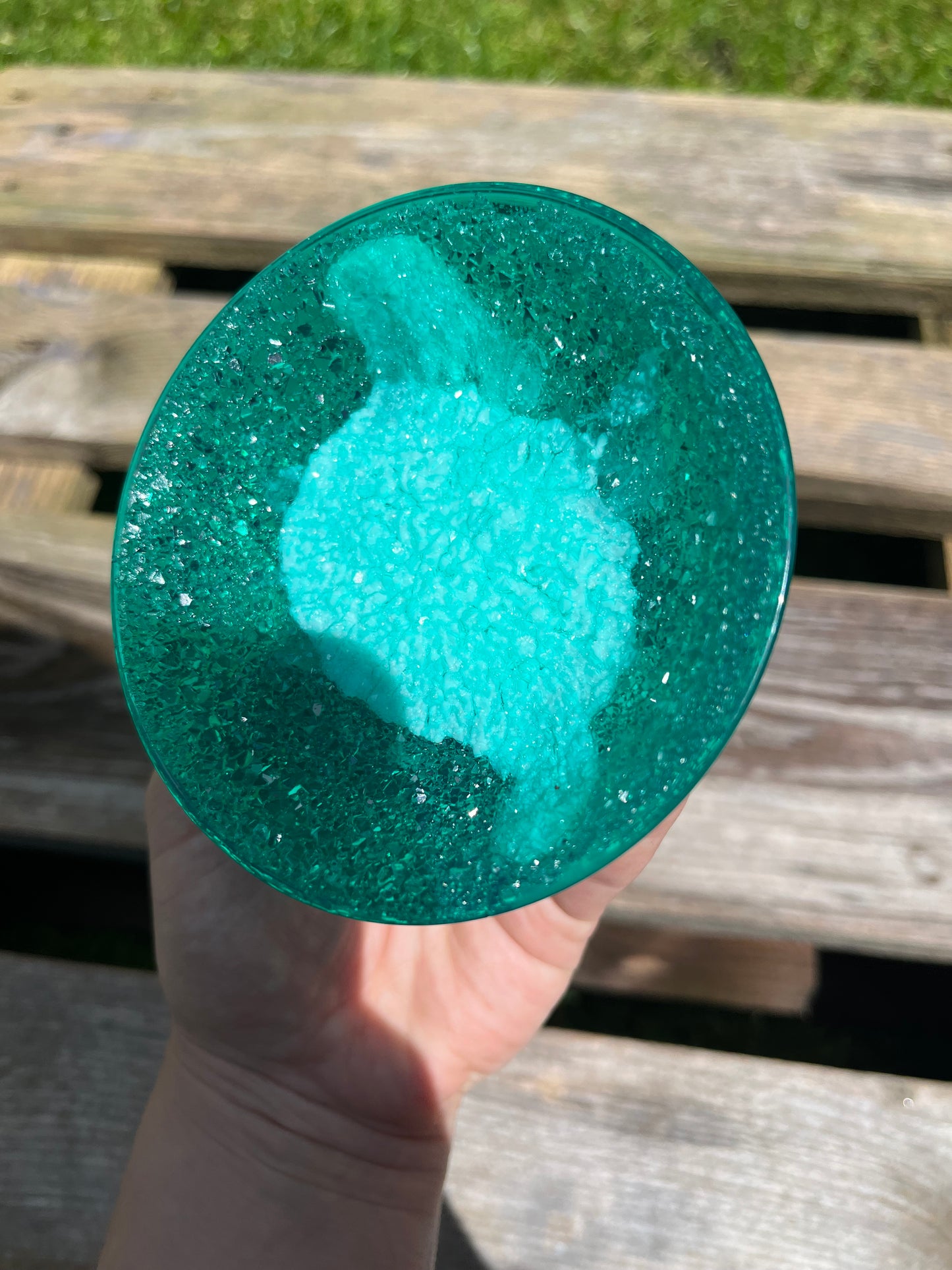 🦎Schale mit Kristalloptik