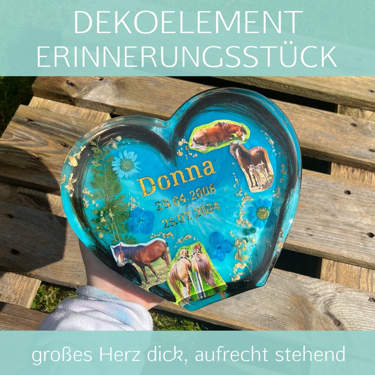 Großes Herz - aufrecht stehend