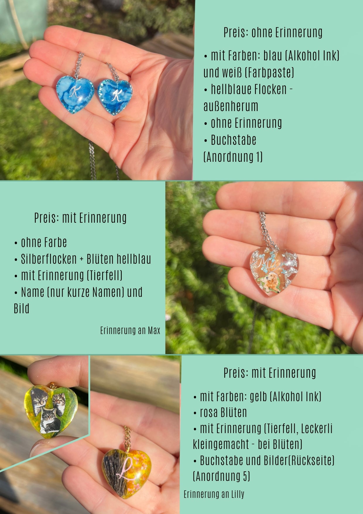 Herz mittelgroß/ Edelstahlkette