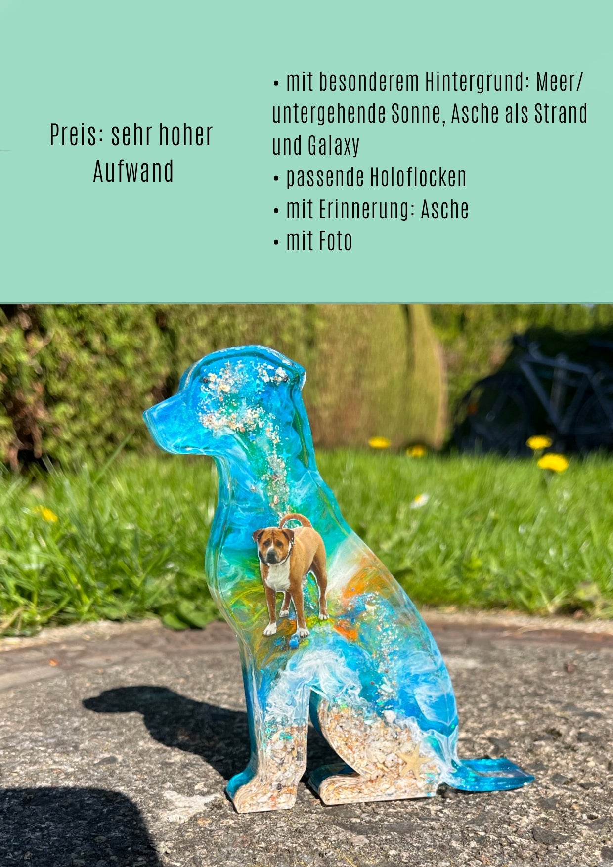 Hund groß sitzend Dekoelement
