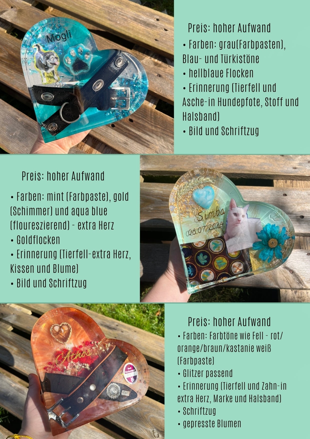 Großes Herz - auf der Seite stehend