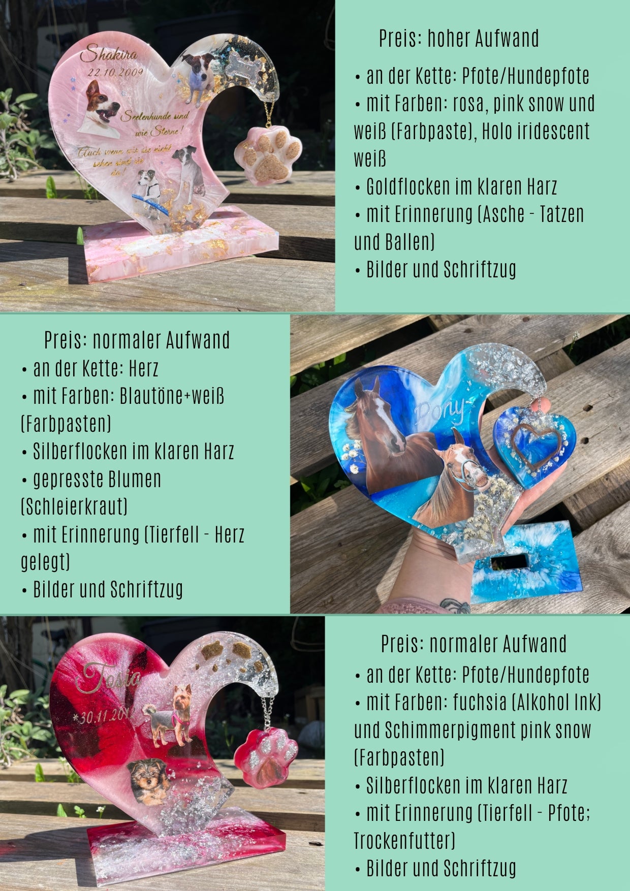 Großes Herz dünn mit Sockel