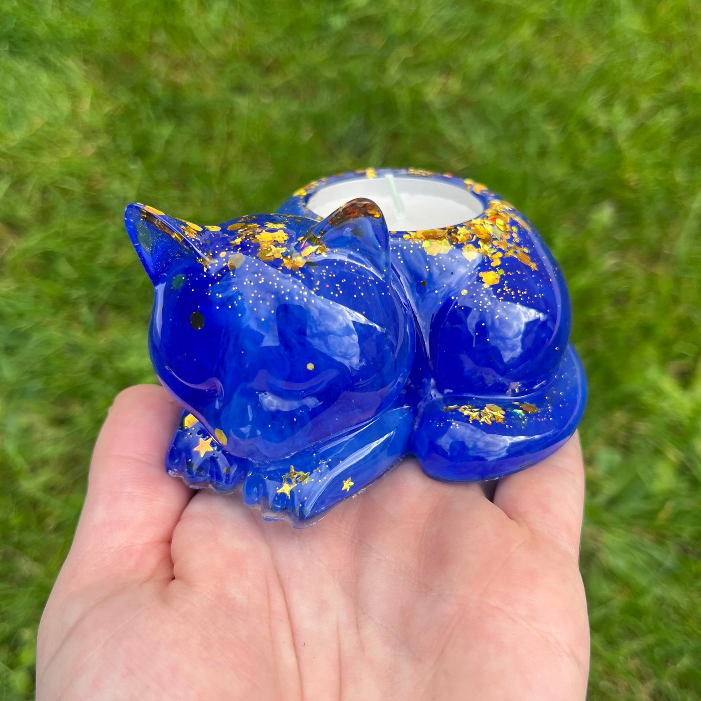 Teelichthalter Katze Midnight