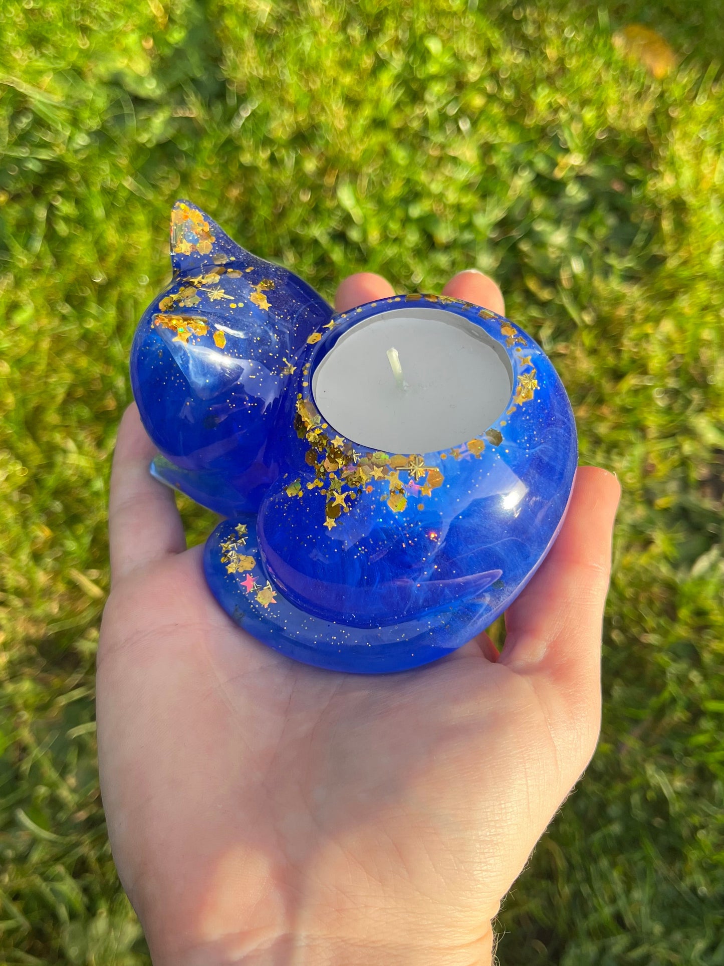 Teelichthalter Katze Midnight