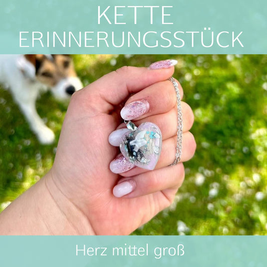 Herz mittelgroß/ Edelstahlkette