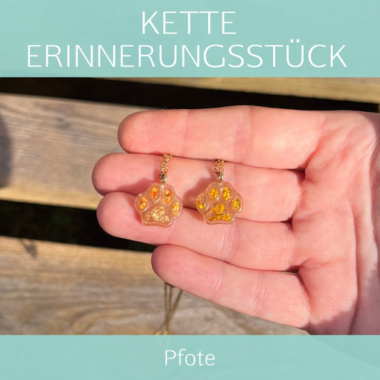Pfote/ Edelstahlkette