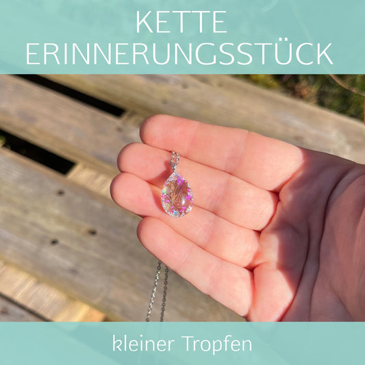 Tropfen klein/ Edelstahlkette