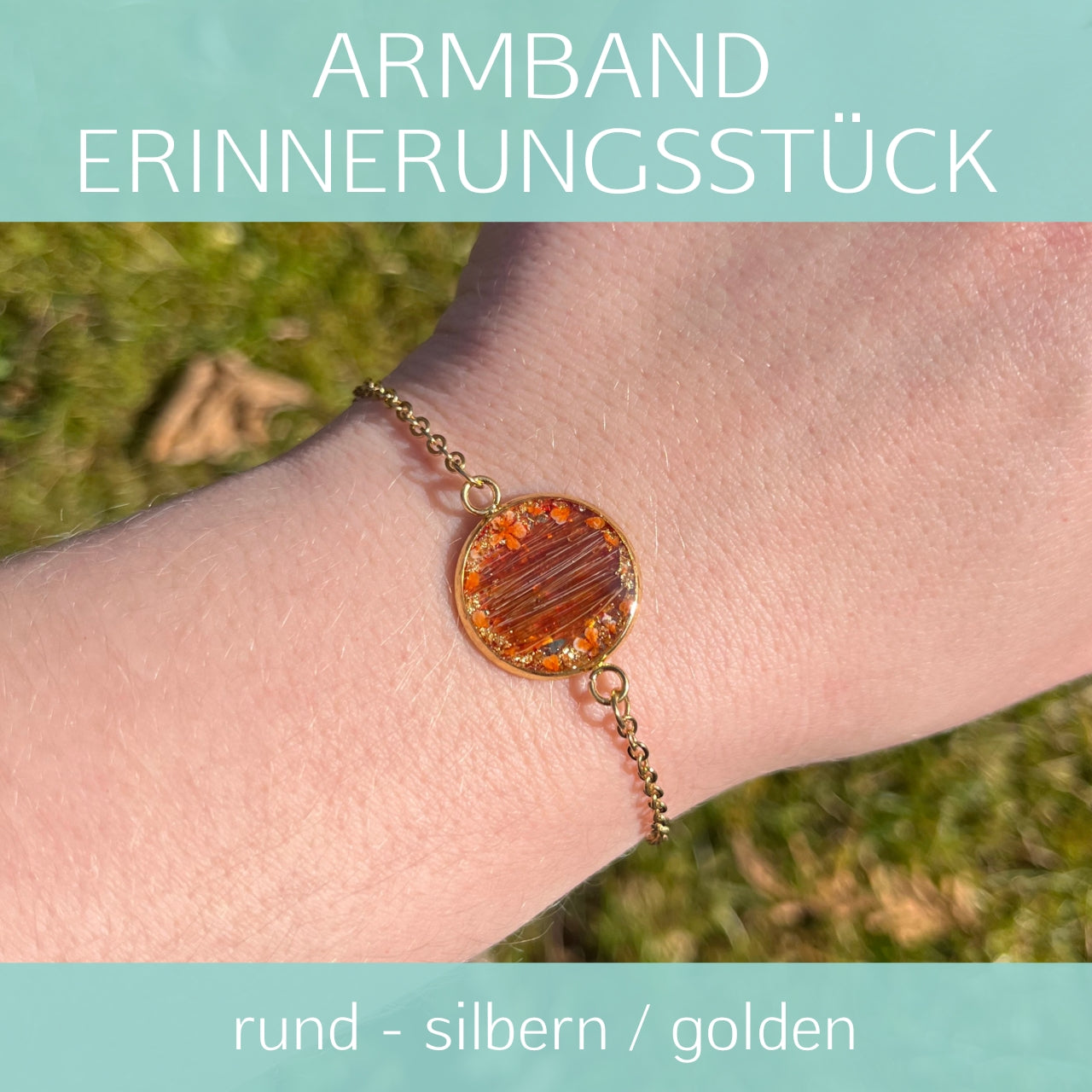 Armband - rund (silbern/golden)