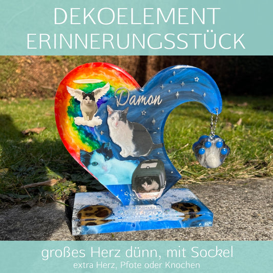 Großes Herz dünn mit Sockel