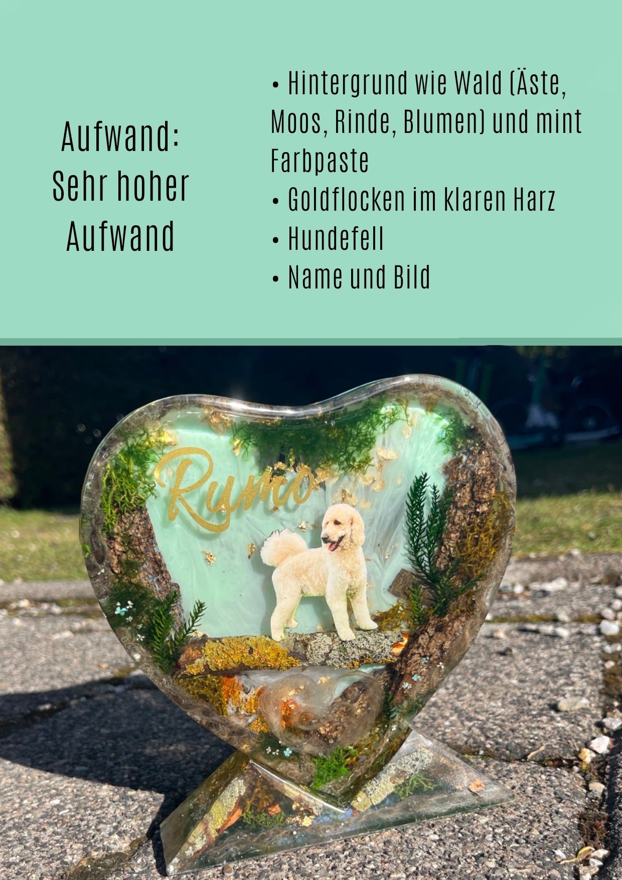 Großes Herz dünn