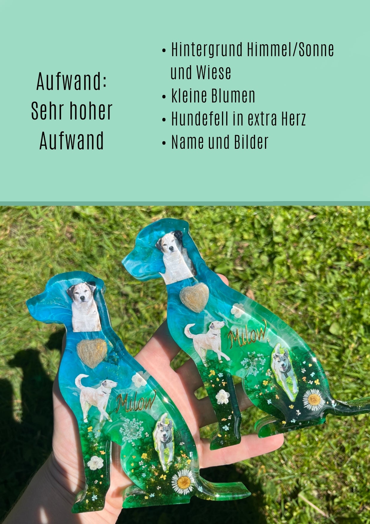 Hund groß sitzend Dekoelement