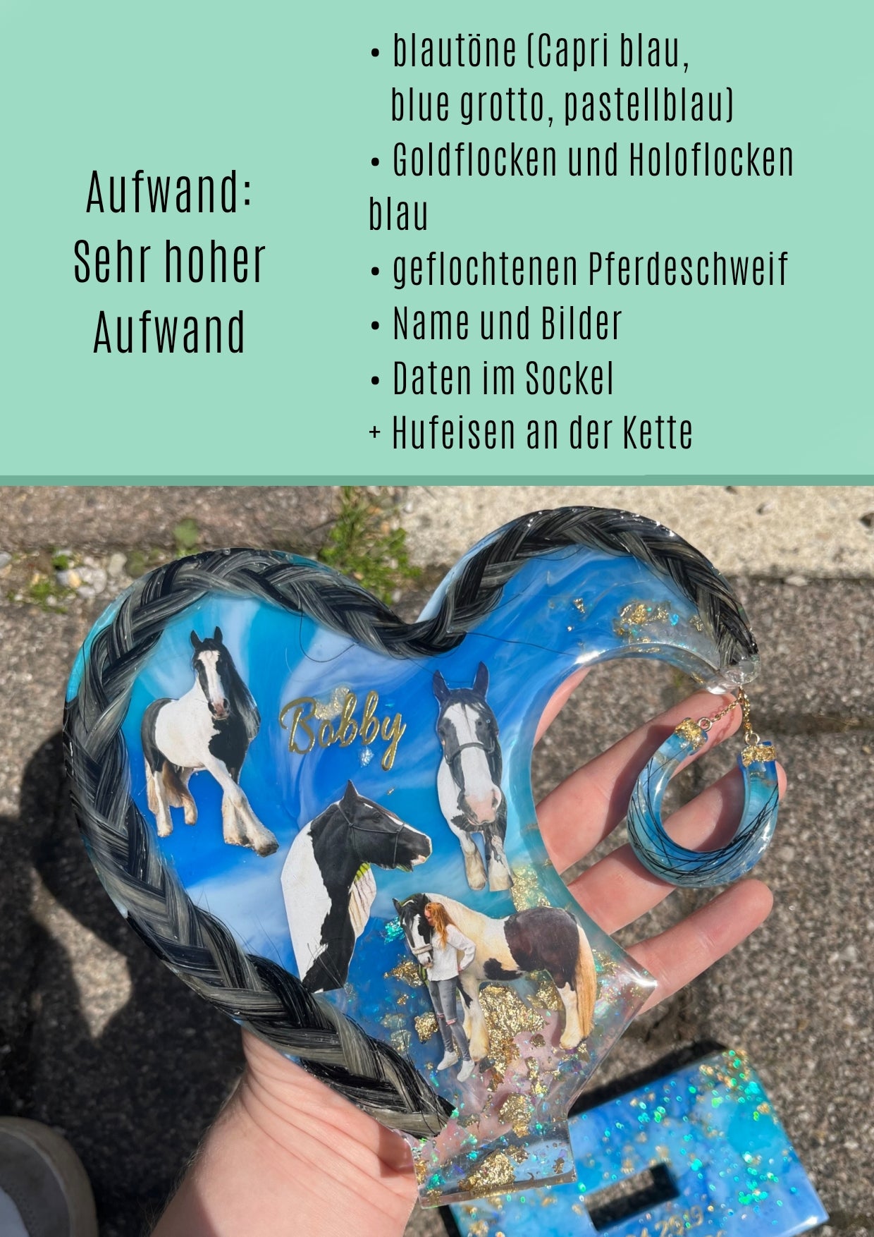 Großes Herz dünn mit Sockel